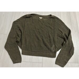 ANTHROPOLOGIE Maeve Sz M Green Knit Sweater